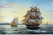 unknow artist Seascape, boats, ships and warships. 65 Germany oil painting artist